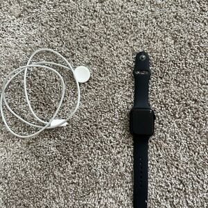 Series 7, 45mm Black Apple Watch with Charger